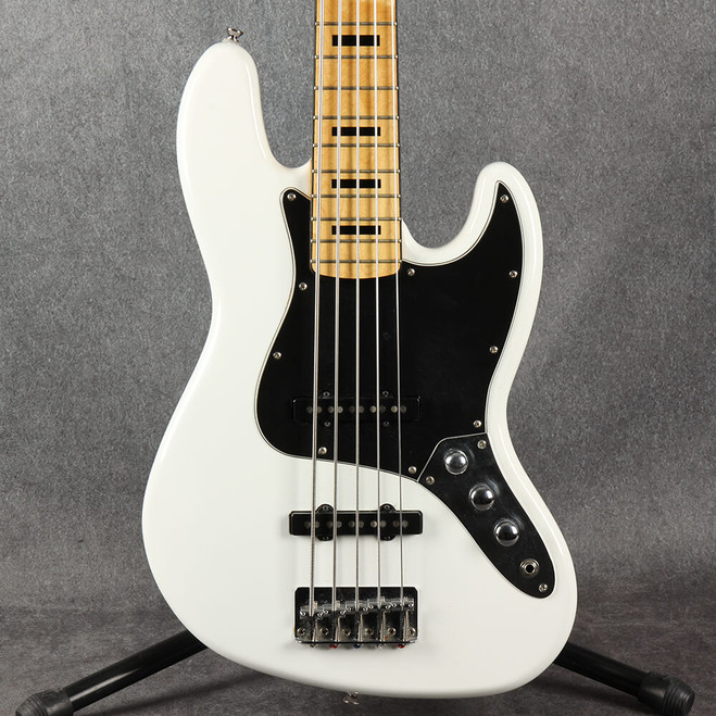 Squier Vintage Modified 5 String Jazz Bass - Arctic White - 2nd Hand