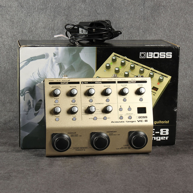 Boss VE-8 Acoustic Singer Effects Processor Pedal - Box & PSU - 2nd Hand