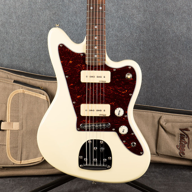 Vintage V65 ReIssued Vibrato Electric Guitar - Vintage White - Bag - 2nd Hand