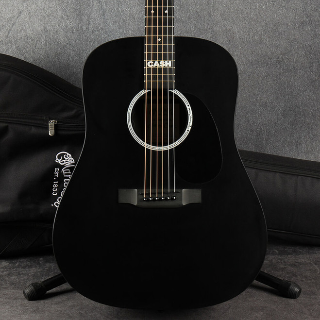 Martin DX Johnny Cash Signature Acoustic-Electric - Black - Bag - 2nd Hand
