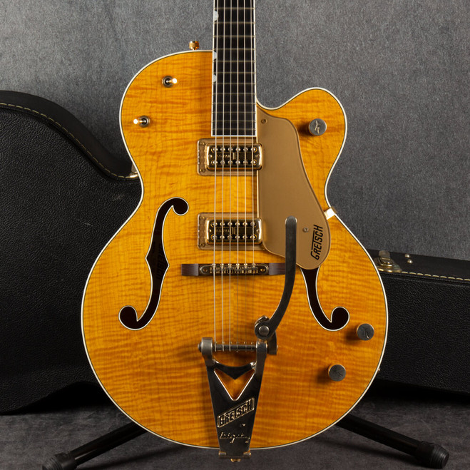 Gretsch G6120AM Chet Atkins Gold Hardware - Flame Natural - Hard Case - 2nd Hand