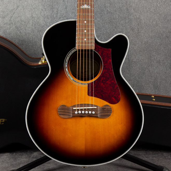 Epiphone J-200 EC Studio Parlor - Vintage Sunburst - Hard Case - 2nd Hand