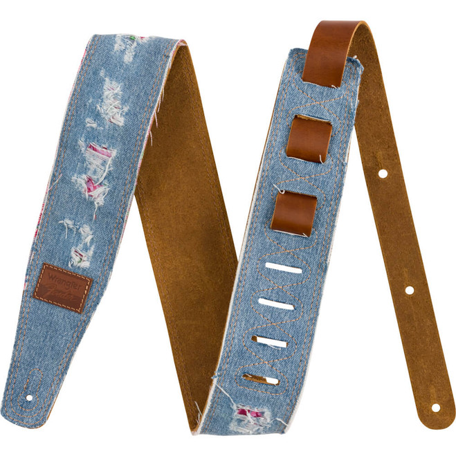 Fender x Wrangler Ripped Paisley Denim Strap - Indigo