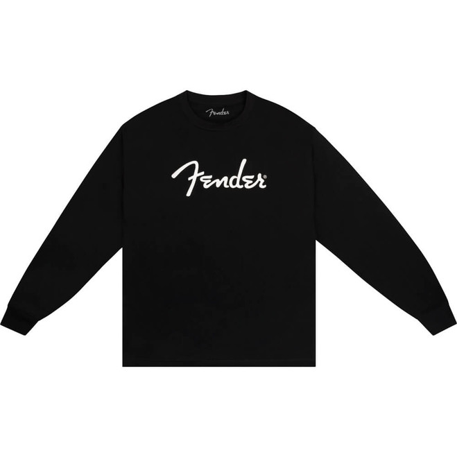 Fender Spaghetti Logo Long-Sleeve T-Shirt - Black - Small