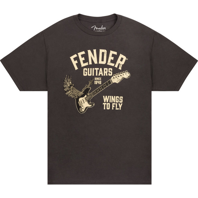 Fender Wings To Fly T-Shirt - Vintage Black - Small