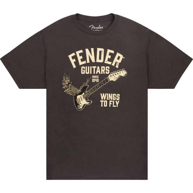 Fender Wings To Fly T-Shirt - Vintage Black - XXL