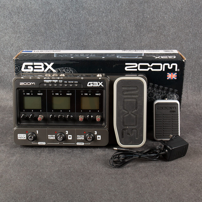 Zoom G3X Multi FX Pedal - Zoom FS01 Foot Switch - Box & PSU - 2nd Hand