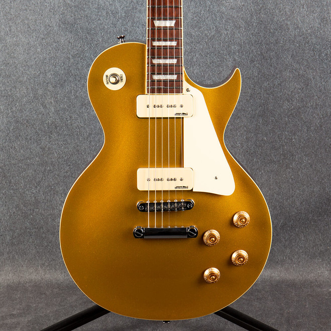 Vintage V100 ReIssued Electric Guitar - Gold Top - 2nd Hand (124874)