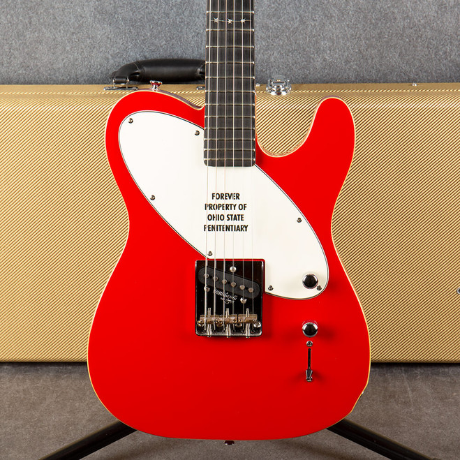 Vintage Guitars Joe Doe Jailbird - Gloss Red - Hard Case - 2nd Hand