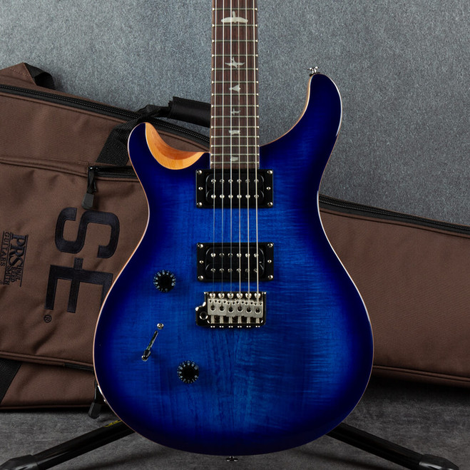 PRS SE Custom 24 Left Handed - Faded Blue Burst - Gig Bag - 2nd Hand