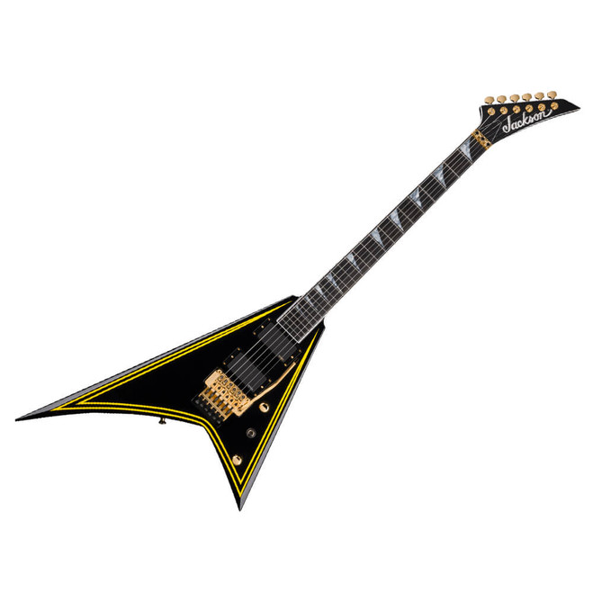 Jackson MJ Series Rhoads RR24MG - Black with Yellow Pinstripes