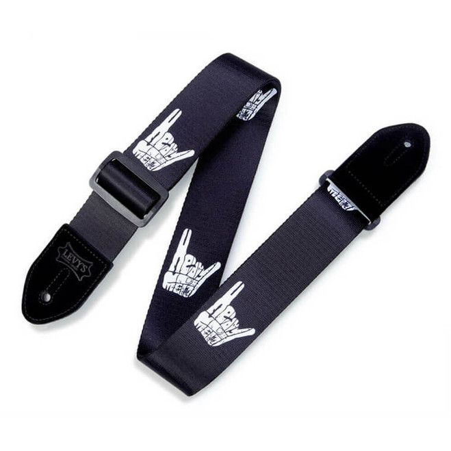Levy's Print Series Polyester 2" Guitar Strap - Heavy Metal
