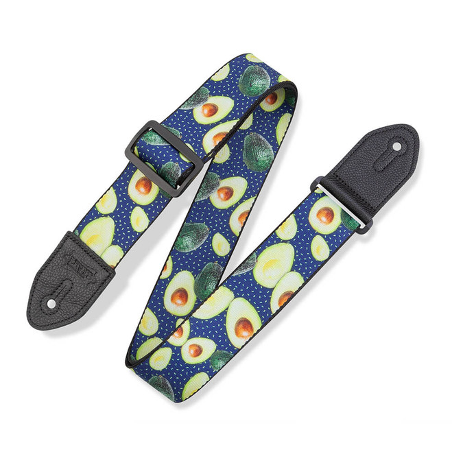 Levy's Print Series Polyester 2" Guitar Strap - Fruit Salad, Avocado