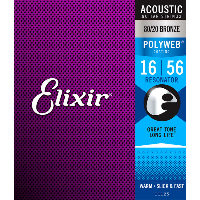 Elixir Bronze Polyweb Strings - Resonator (.016 - .056)