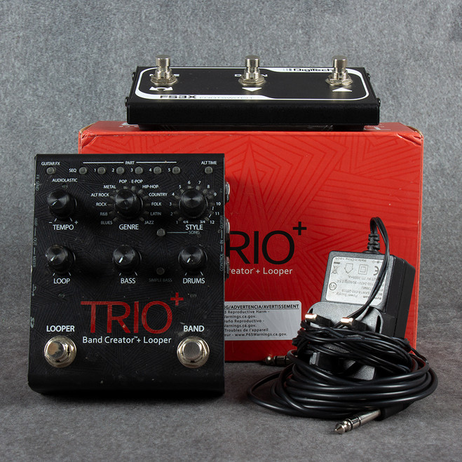 DigiTech Trio+ Band Creator & Looper - FS3X Footswitch - Box & PSU - 2nd Hand