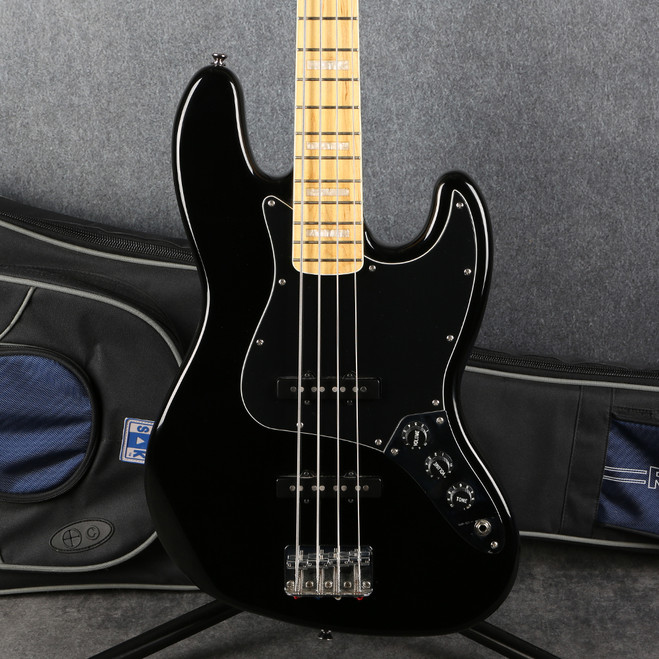 Squier Vintage Modified 77 Jazz Bass - Black - Gig Bag - 2nd Hand