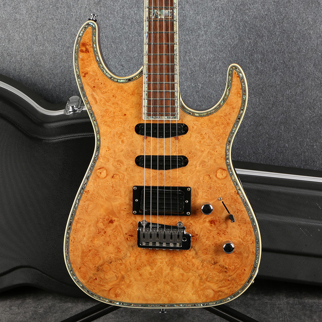 Mirage Guitar Works Ervin ii - Natural Burl Maple - Hard Case - 2nd Hand