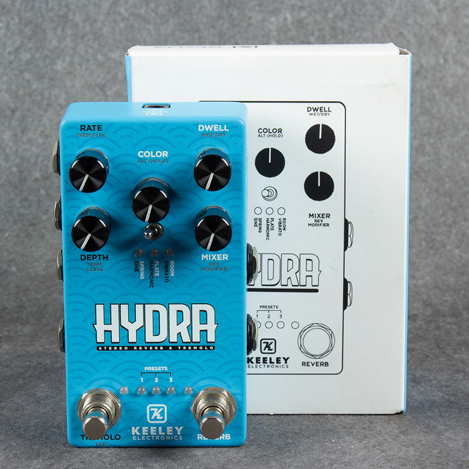 Keeley Electronics Hydra Tremolo & Reverb Pedal - Boxed - 2nd Hand