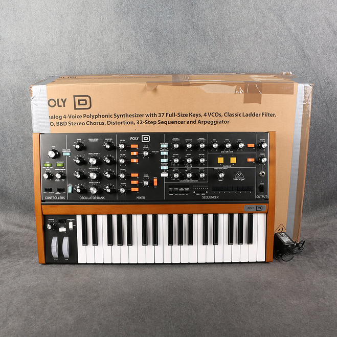 Behringer Poly D Analogue 4-Voice Polyphonic Synthesizer - Box & PSU - 2nd Hand