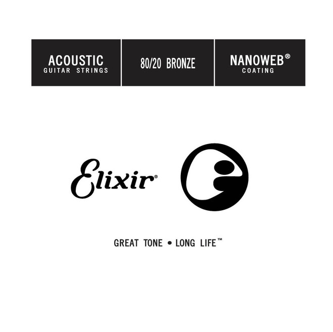 Elixir - Single Acoustic Bass Nanoweb (0.080)
