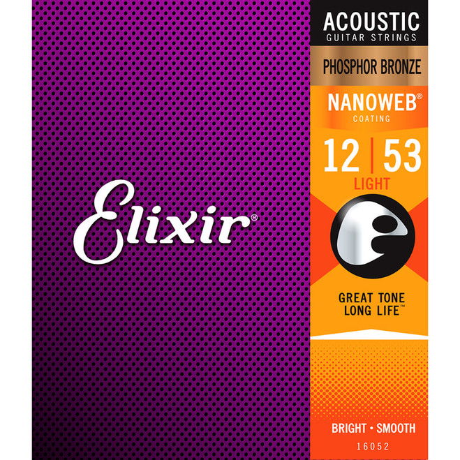 Elixir E16052 Phosphor Bronze Acoustic Strings Light 12-53