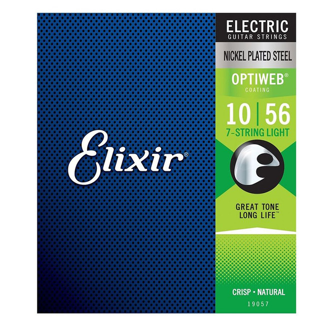 Elixir Electric Guitar Strings - OPTIWEB Nickel 7 String Light ( 10-56 )