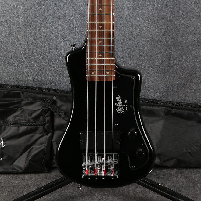 Hofner HCT Shorty Travel Bass - Black - Gig Bag - 2nd Hand