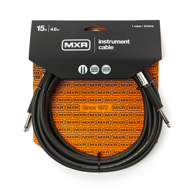 MXR Standard Instrument Cable, Straight / Straight, 15ft