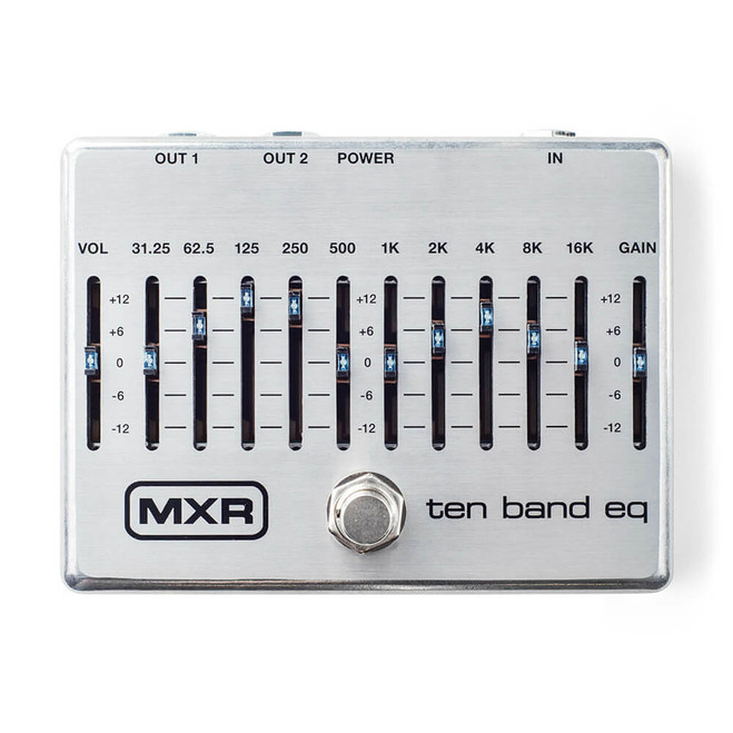 MXR M108S 10 Band EQ FX Pedal, Silver