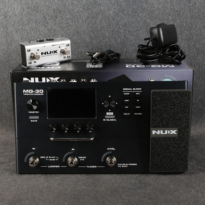 Nux MG-30 Multi-Effect Modeller - Box & PSU - 2nd Hand