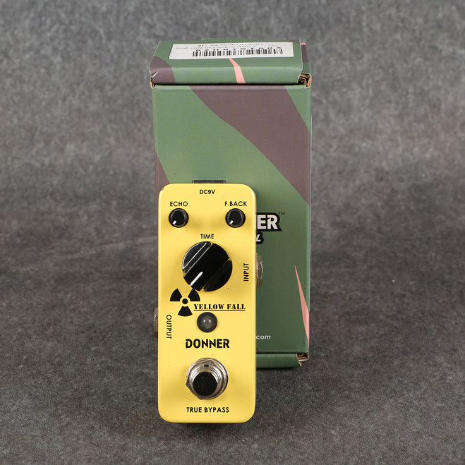 Donner Yellow Fall Delay Pedal - Boxed - 2nd Hand (132312)