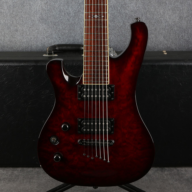 Schecter 007 Elite - DiMarzio Pickups - Lefty - Black Cherry - Case - 2nd Hand