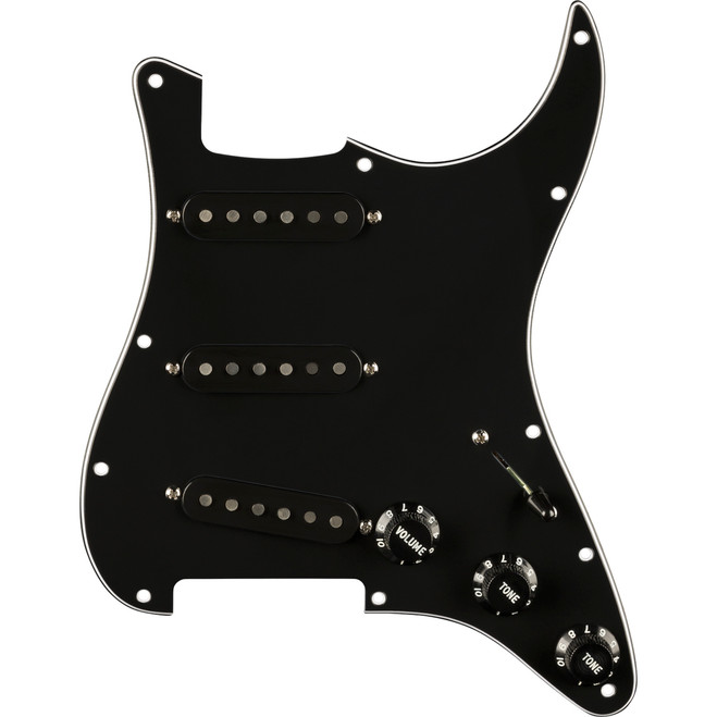 Fender Pre-Wired Strat Pickguard, Pure Vintage '59 w/RWRP Middle - Black