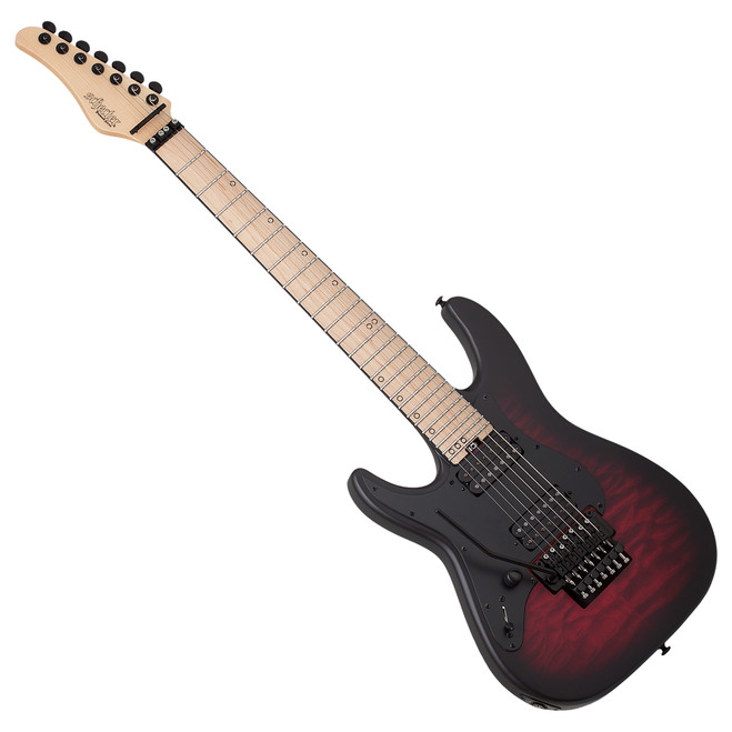 Schecter Miles Dimitri Baker-7 FR LH - Crimson Red Burst Satin