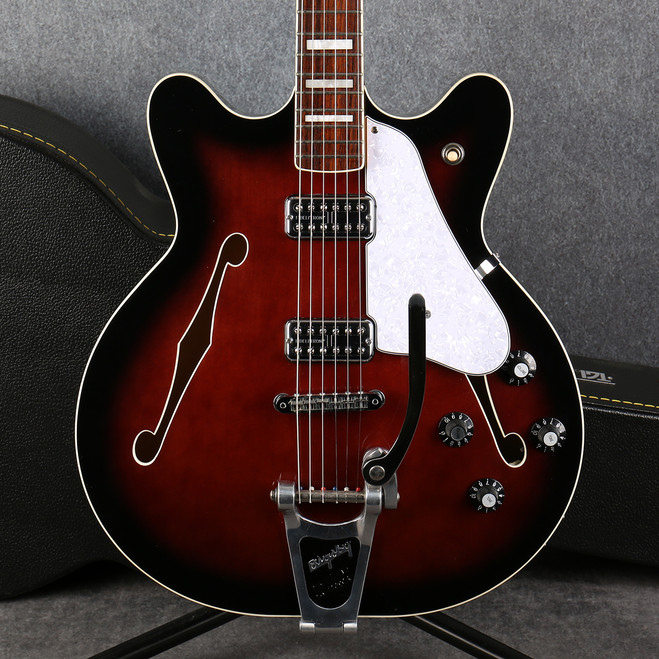 Fender Modern Player Coronado II - Black Cherry Burst - Hard Case - 2nd Hand