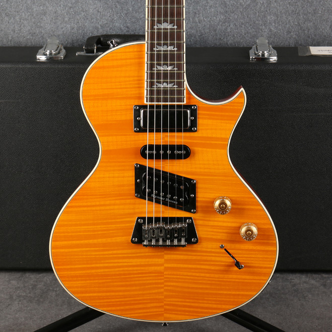 Epiphone Nighthawk Custom Reissue - Trans Amber - Hard Case - 2nd Hand (134236)