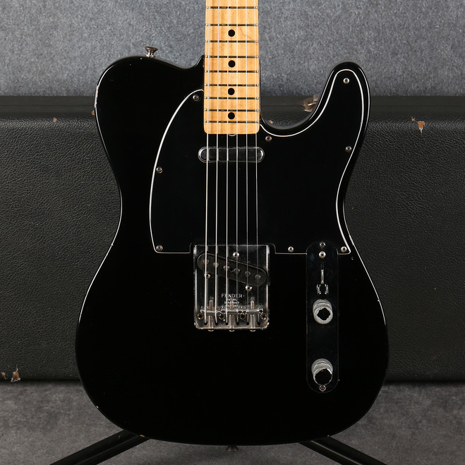 Fender Telecaster - 1977 - Refinished Black - Hard Case - 2nd Hand