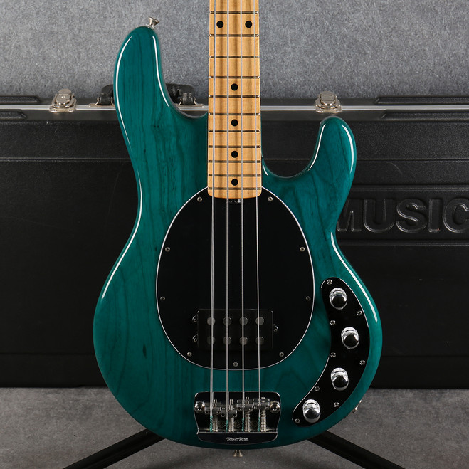 Music Man StingRay 3 EQ H - Translucent Teal - Hard Case - 2nd Hand