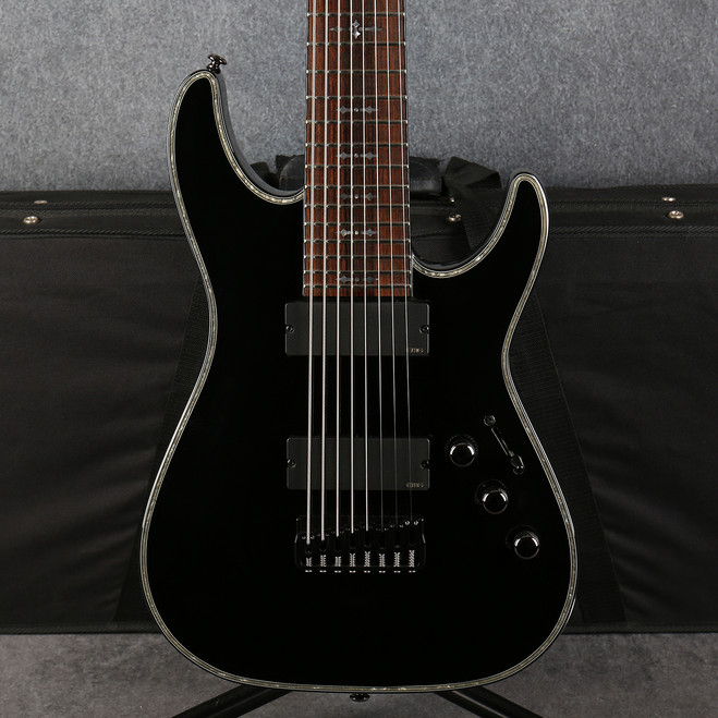 Schecter Hellraiser C-8 - Gloss Black - Case - 2nd Hand