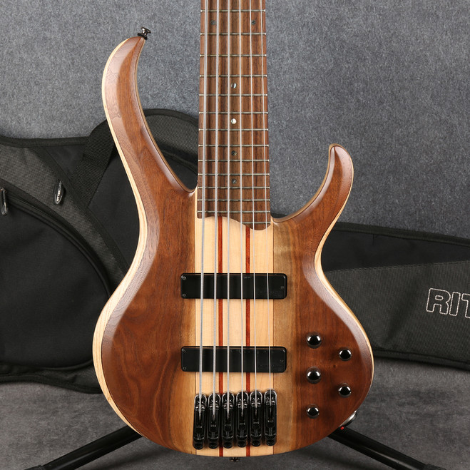 Ibanez BTB676-NTF 6 String Bass - Natural Flat - Gig Bag - 2nd Hand