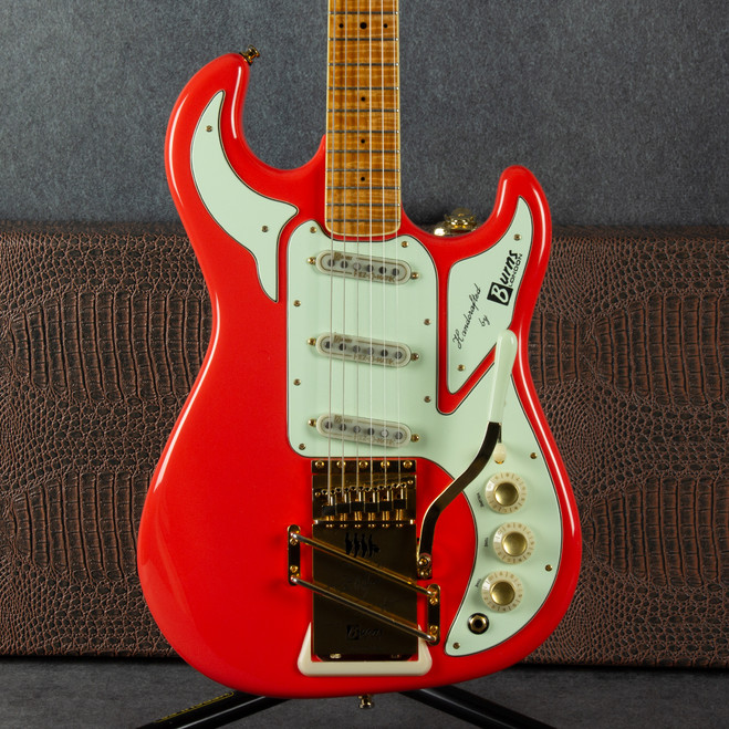 Burns Custom Edition The Shadows Signature Guitar - Fiesta Red - Case - 2nd Hand
