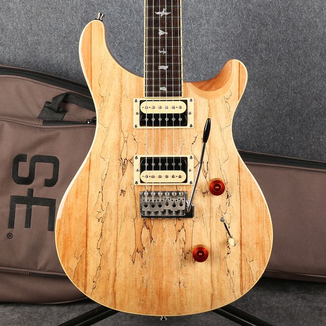 PRS SE Custom 24 Spalted Maple - Natural - Gig Bag - 2nd Hand