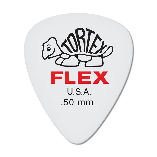 Jim Dunlop 428P Tortex Flex Standard Guitar Pick, .50mm, Red, 12 Pack
