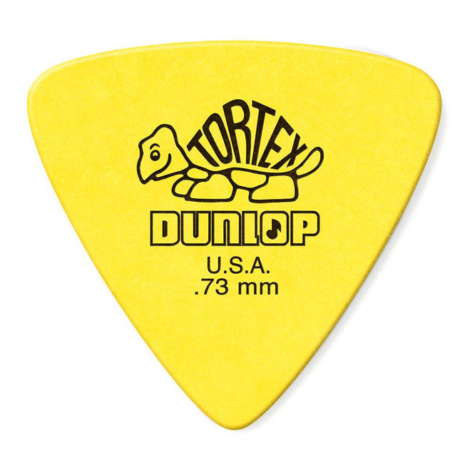 Jim Dunlop 431P Tortex Triangle Guitar Pick, .73mm, Yellow, 6 Pack