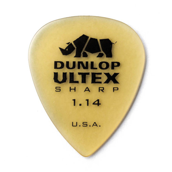 Jim Dunlop 433R Ultex Sharp Guitar Picks, 1.14mm, 72 Pack