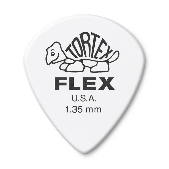 Jim Dunlop 468P Tortex Flex Jazz III Guitar Pick, 1.35mm, 12 Pack