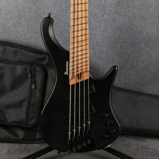 Ibanez EHB1005MS-BKF Multi-Scale 5 String Bass - Black Flat - Gig Bag - 2nd Hand