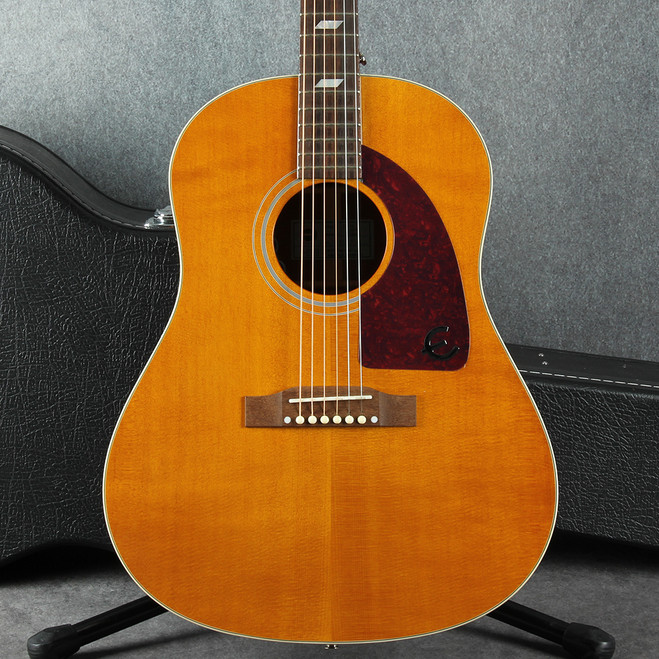 Epiphone Masterbilt Texan Electro Acoustic - Antique Natural - Case - 2nd Hand