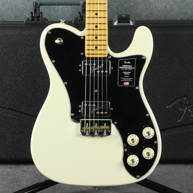 Fender American Professional II Tele Deluxe - Olympic White - Case - 2nd Hand