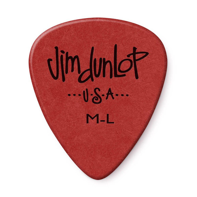 Jim Dunlop 479RML Polys Guitar Pick, Medium Light, Red, 72 Pack